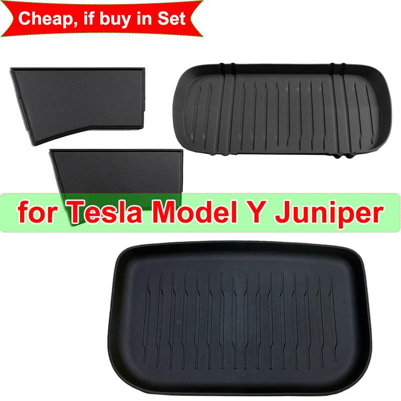 Pro Tesla Model Y Juniper 2025 Přední kufr Podložka Dělící deska Zadní kufr Voděodolná Ochranná podložka TPE Příslušenství ModelY 2026