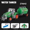Mașină RC cu 4 Canale 1/24 Tractor Agricol Remorcă Forestieră Camion de Exploatare Forestieră RC Pompă de Apă Basculantă Telecomandă Mașini de Inginerie Fermier Jucării Copii