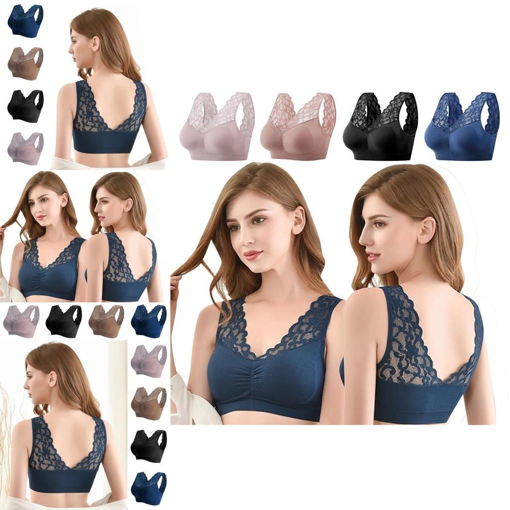 Damen Spitzen Sexy Sport-BH Atmungsaktiv Elastisch Push-Up Yoga Fitness Top Für Ultimativem Komfort