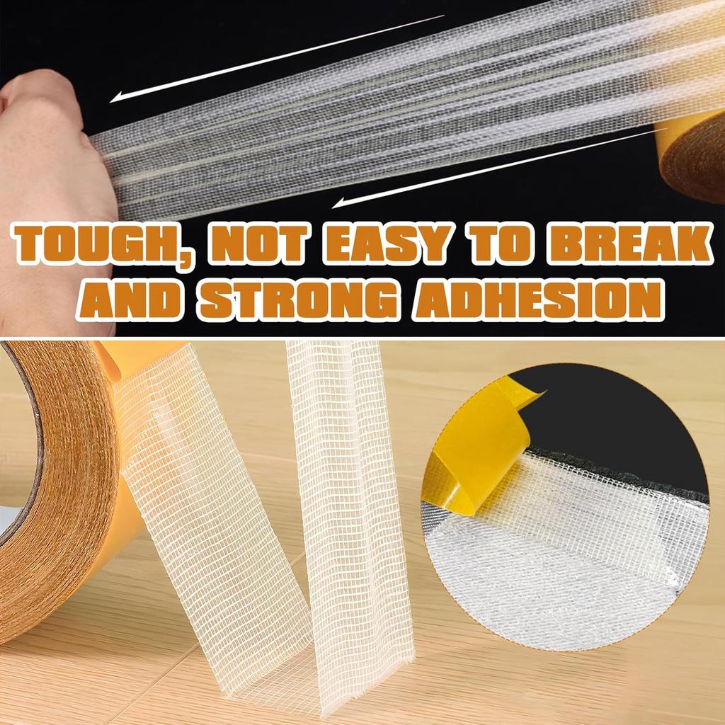 Rea Superstark Fixering Dubbelsidig Tejp Kraftig Genomskinlig Nät Vattentät Spårlös Kraftfull Rutnät Matta Självhäftande Tejp
