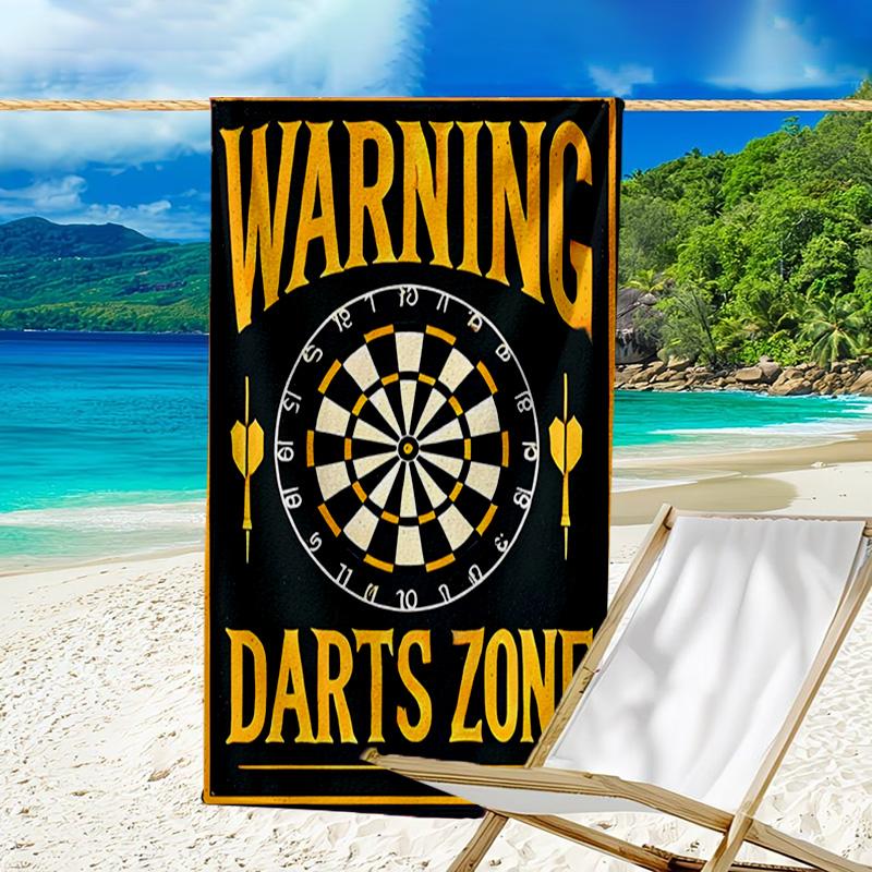 Throw Darts Printed Quick-Dry Microfiber Beach Towel Super Soft & Absorbent for Bath, Beach, Travel Bath Time Accessory, Fan Gifts