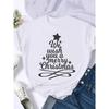 Mode Damen T-Shirts Damen Urlaubshemd Kleidung Druck T-Shirt Merry Christmas Schöner Buchstabe Trend 90er Jahre Neujahr Grafik-T-Shirt