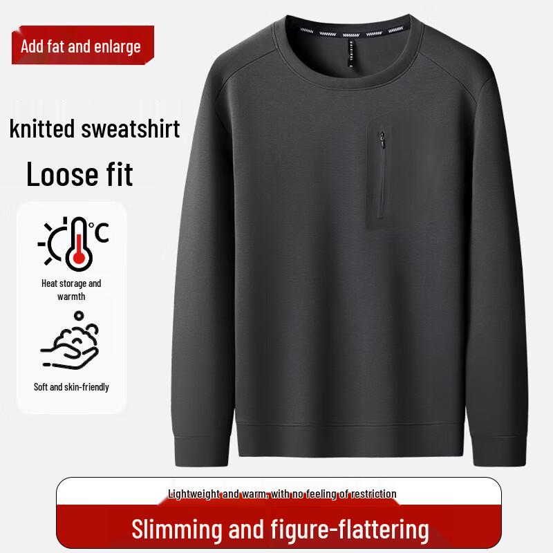 

Dibenze Men s Plus Size Crew Neck Knit Sweatshirt 6XL