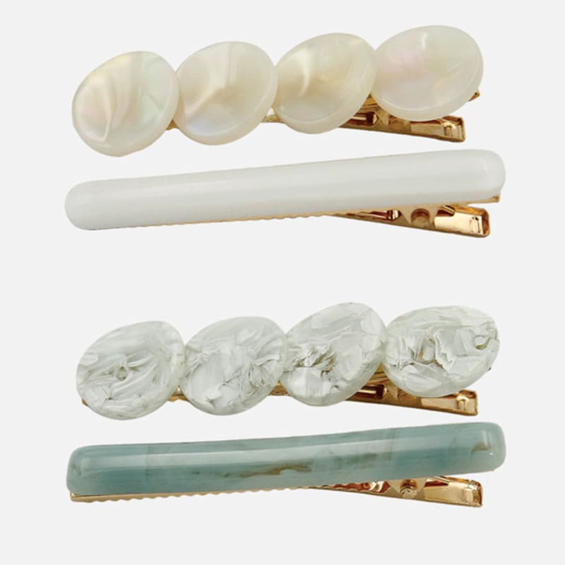 

J.Lauren Pebble Formica Hair Pin 2pcs set H01374 Mint