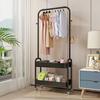 Floor Standing Clothes Rack Movable Clothing Rack Portable Multilayer Bedroom Anti Slip Large Capacity Simple Clothes Rack Stand