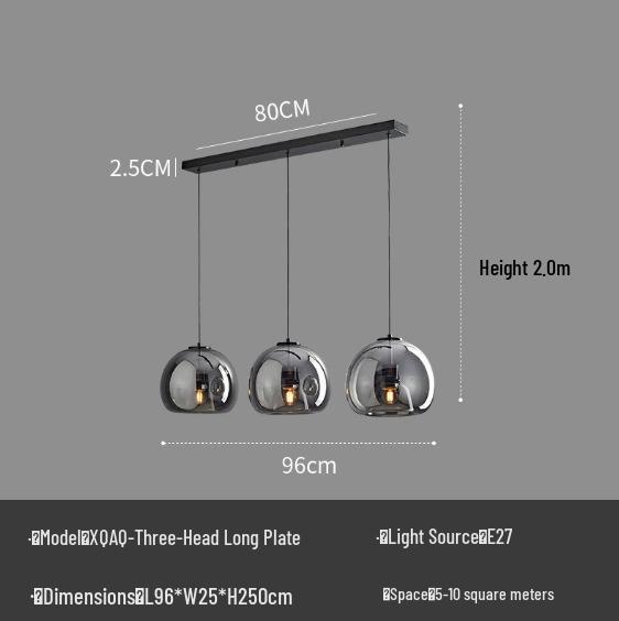 Nordic Modern Minimalist Bedside Pendant Light – Creative Single-Head Designer Glass for Bedroom/Dining Room.