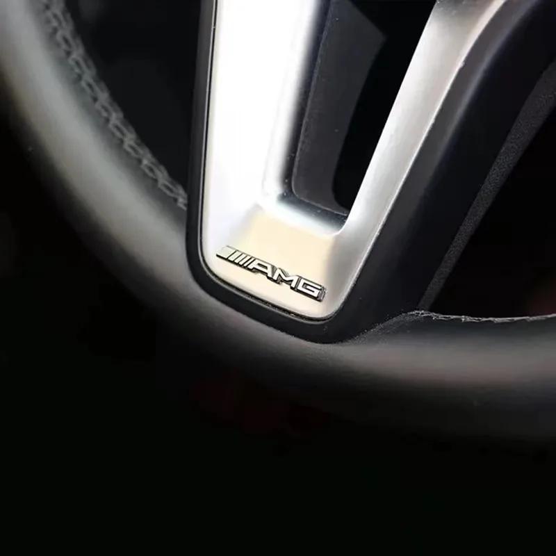 4/10pcs car audio decorate 3D Aluminum Badge Emblem Sticker For Mercedes Benz AMG C200 C260 C300 W108 W124 W126 W140 W168 W169
