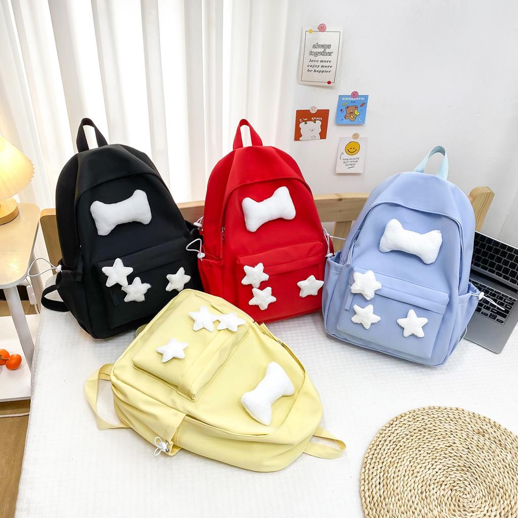 Girls High-Value Junior High School Schoolbag Mori Niche Design Sense Stars Simple Versatile High School Backpack