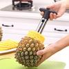 Інструмент з нержавіючої сталі для видалення серцевини та нарізання ананаса, 1 шт. Легка ручка для скручування, різак для ананаса, кухонний гаджет для легкого видалення серцевини та нарізання