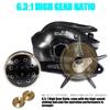 Novo Carretel de Baitcasting com Corpo em Fibra de Carbono Max Arraste 18kg 6.3:1 Engrenagem de Latão Pesca de Bagre de Água Salgada Pesca de Corrico Agite Lentamente Carretel Água do Mar