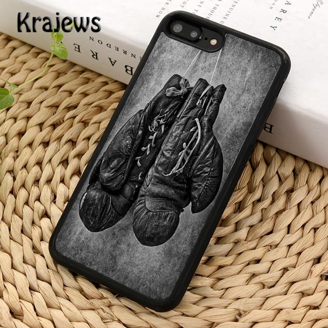 Krajews Boxing Gloves Hanging on a Wall Soft Phone Case For iPhone 17 Air 16 15 14 plus 11 12 13 pro max coque Fundas