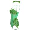 Female green forest onesie stage dress, tree demon costume, wizard of oz costume, halloween costume