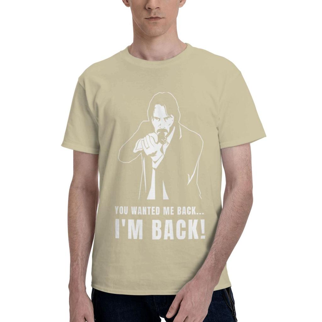 Am Back 100 Cotton Casual Breathable Confortable Vintage Funny TShirt For Men Graphic Tee