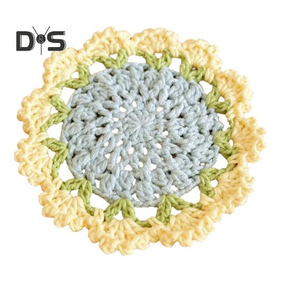 Gehäkelter Rosenstrauß-Untersetzer, hitzebeständig, DIY, handgefertigt, strickend, Blumen, Kaffeetasse, Tassenmatte, Küchenarbeitsplatte, Tisch, Schreibtisch-Dekoration