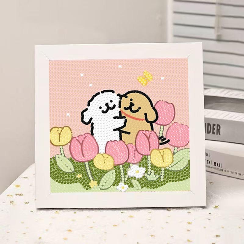 High-End Diamond Painting Diy Van Gogh Starry Sky Cat Creative Handmade Toy Table Decoration Diamond Painting With Frame