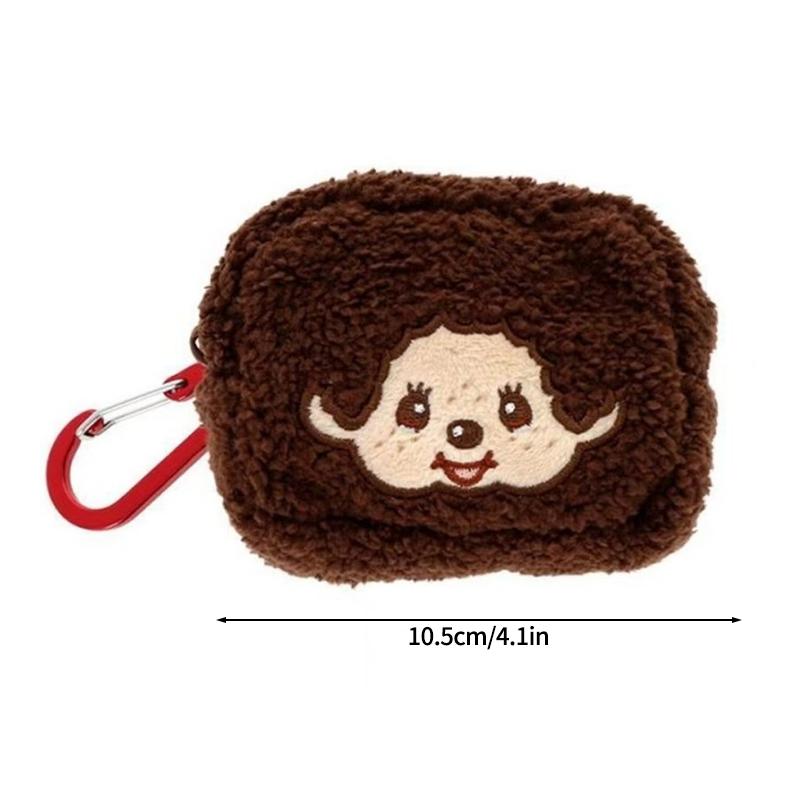Cute Monchhichi Moneybag Cartoon Monchki Zipper Bag Purse Kawaii Backpack Hanging Keychain Charms Pendant Fans Favor