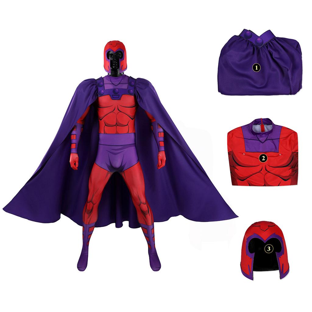 Adult Full Body Jumpsuit Costume with Cape and Mask Suitable for Cosplay Events and Themed Parties High Quality Stretch Fabric Design