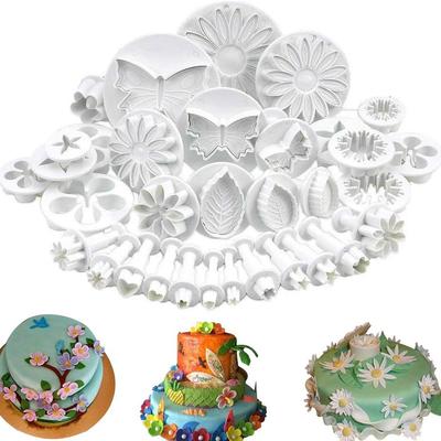 33 szt./zestaw Wykrawacz z tłoczkiem Forma do embossingu Plastikowa forma do drukowania ze sprężyną Narzędzie do dekoracji 3D DIY Forma do ciastek Forma do modelowania gliny