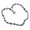 Natural Lapis Lazuli Gemstone 925 Sterling Silver Jewelry Necklace 18" NN-239