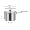10cm Small Pot ,Multipurpose Universal with Lid ,Milk Pan, Long Handle Thickened Sauce Pan ,Cooking