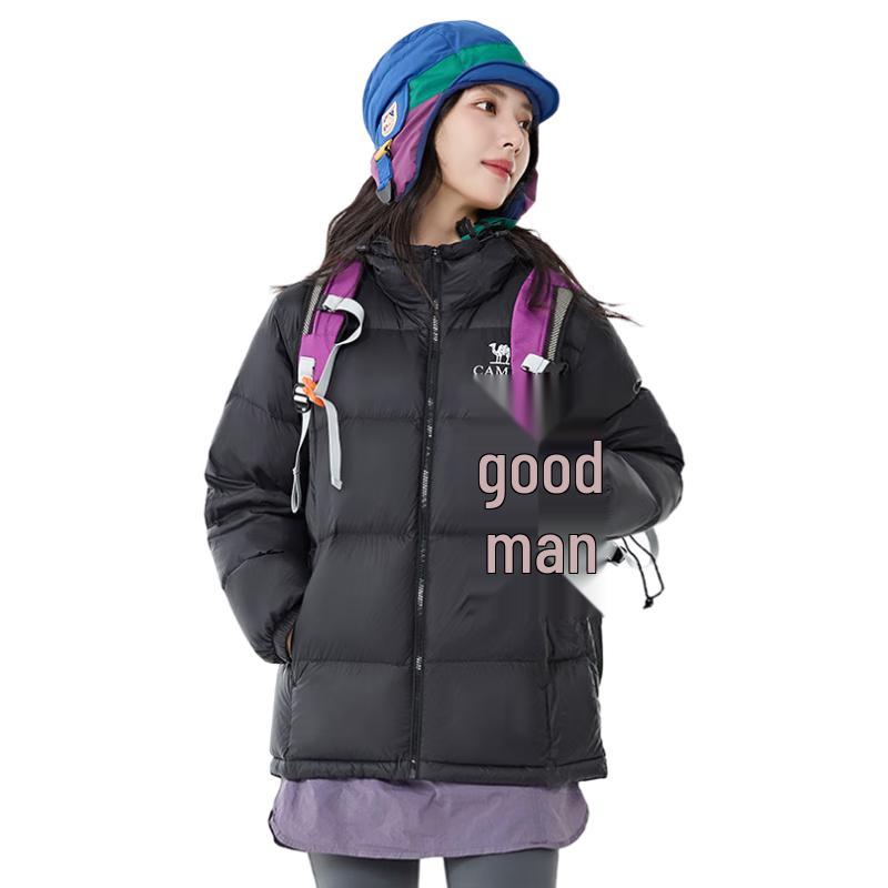 Camel Unisex Black Diamond Pro Water-Repellent Hooded Down Jacket L