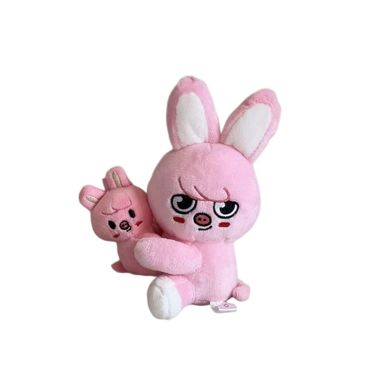SKZOO Magnetic Hugging Plush Toy: Cute Cartoon Animal Couple Gift Pendant 10 cm
