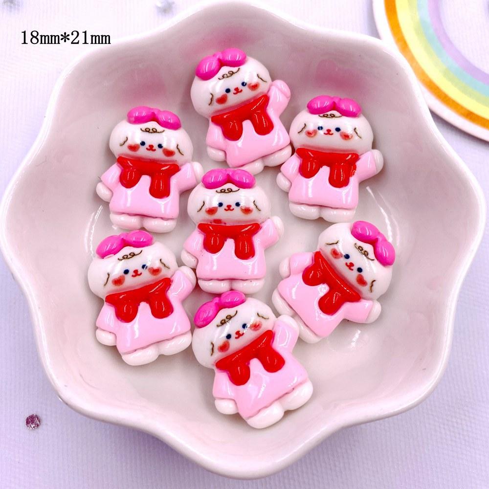 Harz Bunt 3D Mini Hase Bär Mädchen Junge Flatback Figuren Scrapbook 10 STK DIY Haarspange Haarnadel Handwerk Dekor Zubehör
