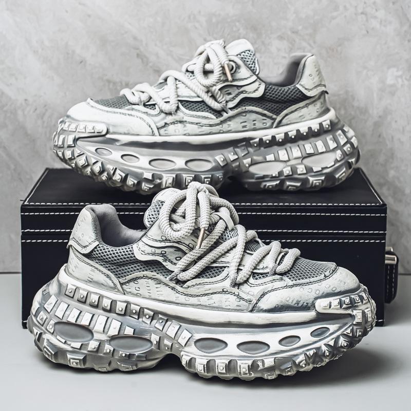 

Popular fluorescent green ins wind dad shoes trendy men s shoes platform heightening casual sports shoes fashion board shoes 44