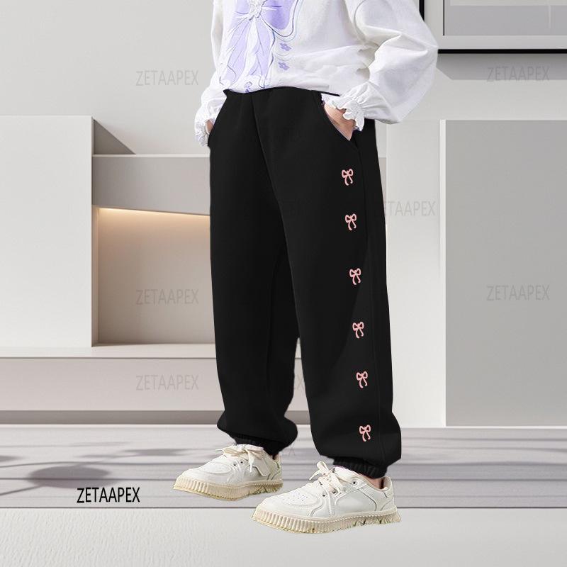 Plus Size High-Waisted Children's Sports Pants - 2025 New Style Loose Fit Long Sweatpants