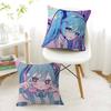 Music H-Hatsune Girl M-Mikues Cushion Cover Car Throw Pillow Case For Sofa Car Christmas Gift