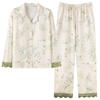 Pajamas women's spring and autumn pure cotton long-sleeved women's autumn middle-aged mother autumn and winter thin large-size high-end loungewear