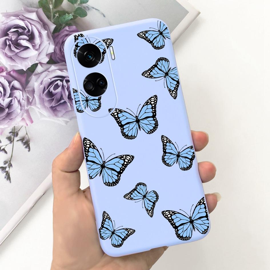 For Cover Honor 90 Lite Phone Case CRT-NX1 Fashion Butterfly Cartoon Slim TPU Soft Silicone Back Cover For Honor 90Lite 5G Funda