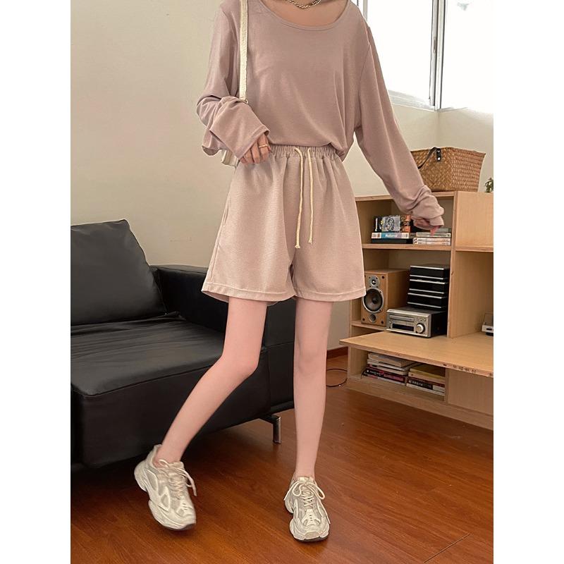 Large Size Elastic High Waist Wide-leg Pants for Women Casual Pants Straight-down Drooping Fat Mm Slimming Pants for Women Summer Sports Shorts