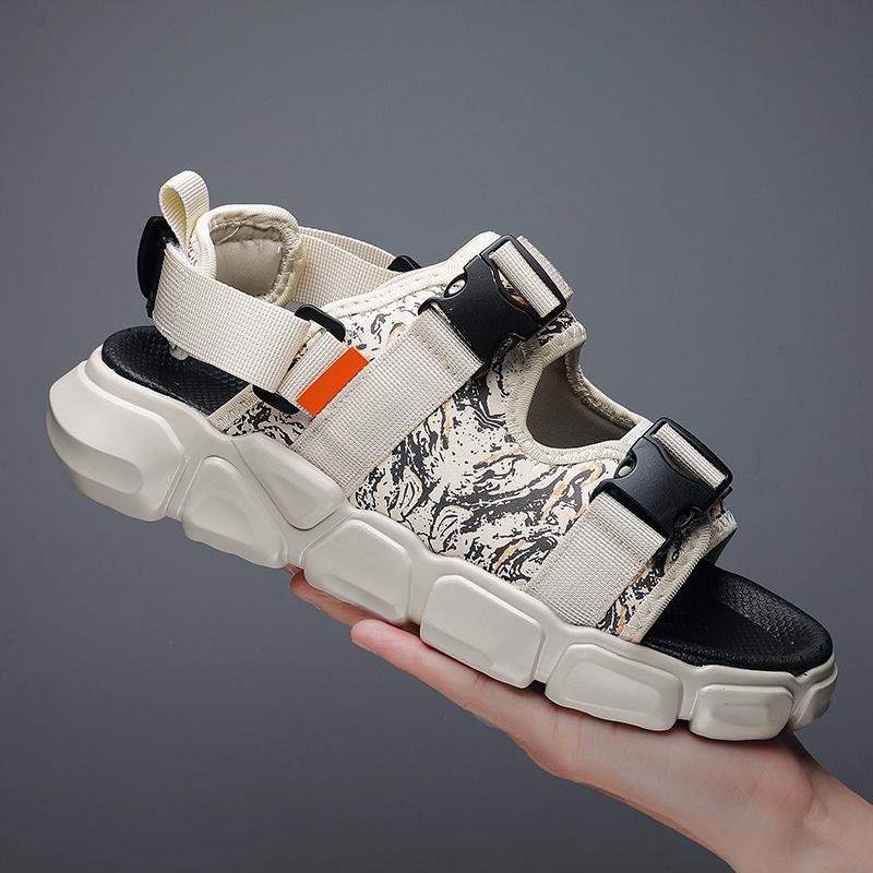 Trend Pu Outsole Sandals 2022 Summer Men S Sandals Summer Rubber Men S Shoes Fashion Waterproof Black Casual Beach Shoes 44