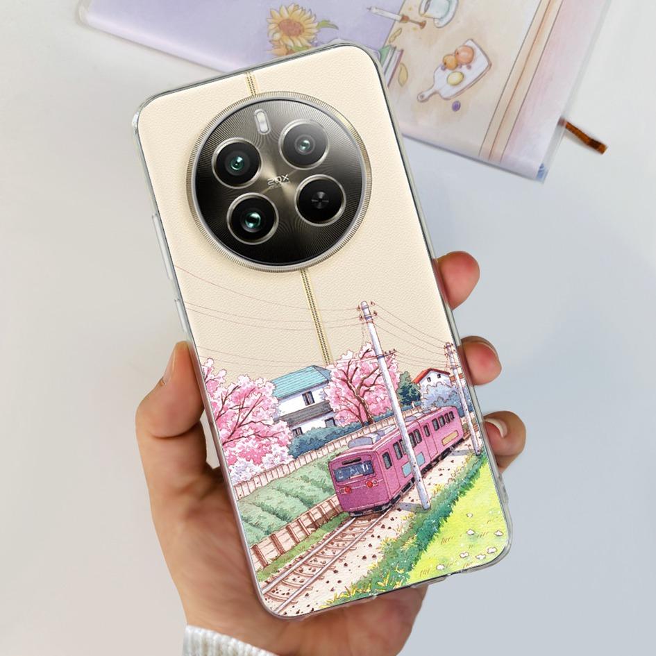 For Realme 12 Pro Plus Case Popular Flower Astronaut Soft Clear Silicone Phone Cover on Realme 12 Pro 5G 2024 Funda RMX3842 Case