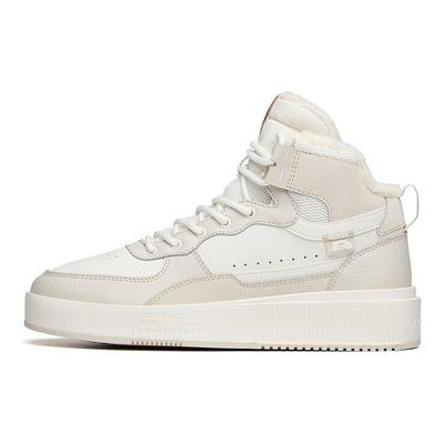 Lifestyle Series Fleece Casual High-Top Skate Shoes Women Sneakers White Gray 922148911-3