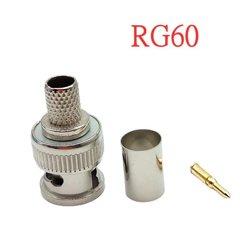 Dreiteiliges BNC-Steckerstift-Set: Kaltpress-Stecker aus Kupfer für RG58, RG59, RG6U
