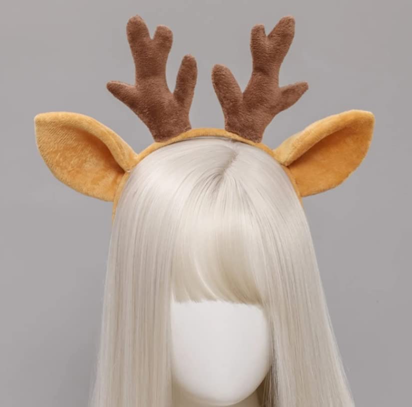 Christmas Reindeer Headband, Hair Hoop, Hair Ornament, Hair Clip, Costume Accessory, Deer Antler, Party Supplies, Unisex, Cosplay, Costume