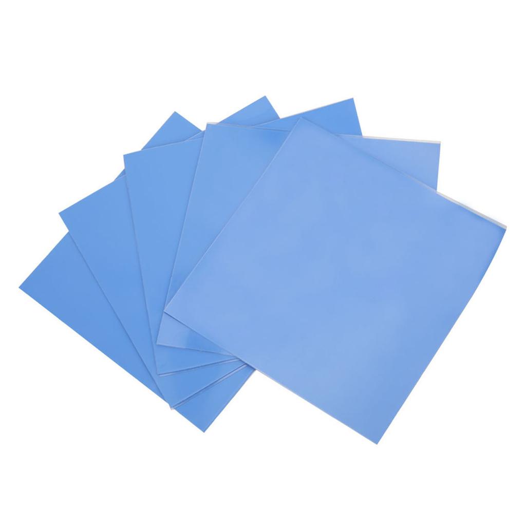 5 Pcs Silicone Thermal Conductivity Pad CPU GPU Heat Conduction Sheet 100x100x0.5mm 1.5w M K