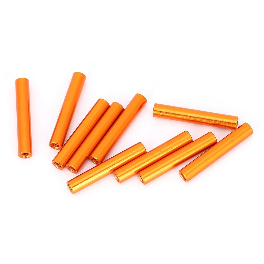 10Pcs M3x30 Round Aluminum Standoff Column Spacer Stud Fastener Rods Orange