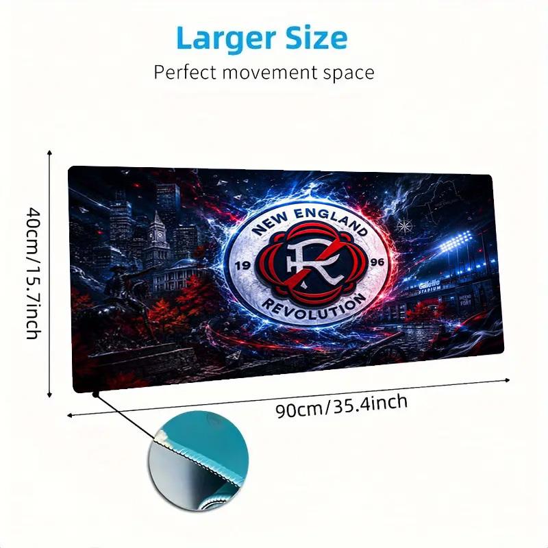 New England Revolution Color Mouse Pad Large Gaming Table Cushion Non-slip Laptop Tablet Big Mousepad XXL Mat Mini PC Playmat With Lock edge