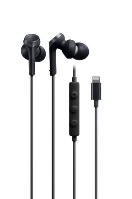 Audio Technica BK Earphones Wired Lightning with Microphone iPhone Deep Bass Black ATH-CKS330Li 1.2m