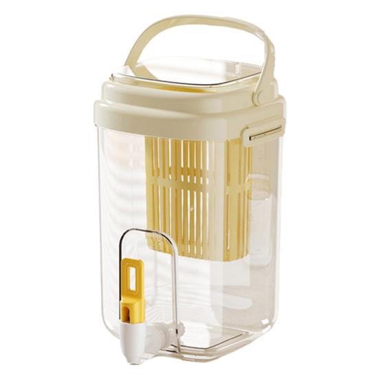 Water Dispenser with Faucet BPA-Free Summer Juice Jug for Fridge 5L Leakproof Iced Tea & Fruit Infuser