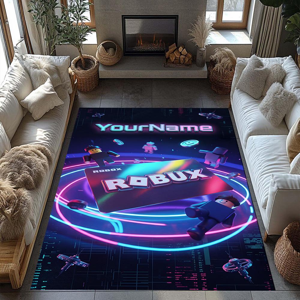 Roblox 266 Customized Name Carpet Perfect for Outdoor Balcony Study Room Living Rooms Anti-slip Rug Decorate Offices Spiritual Gift
