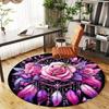 1pc Dreamcatcher, Roses Round Chair Mat Area Rug - Non-Slip, Floor Mat for Office, Bedroom, Ideal Home Decor Christmas Gift P0811483