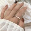 New Fashion Copper Color Pearl Beaded Rings For Women Simple Metal Irregular Geometric Finger Ring Wedding Jewelry Gift