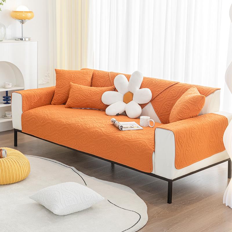 Cotton Sofa Cover Non -Slip Thickening Four Seasons Universal Living Room Sofa Cover Backrest Shield Dust Resist Full Cover