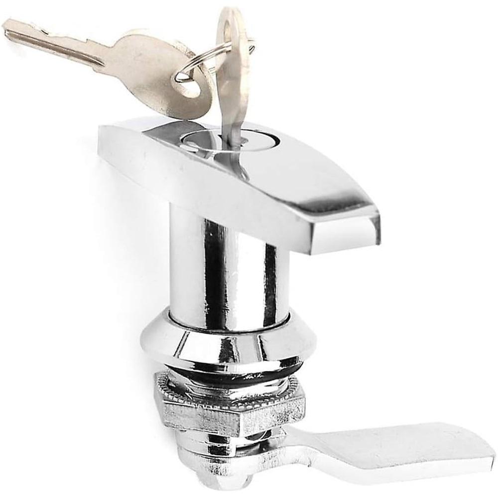 Horse Box T Handle Front Lock   T-handle Lock Kit Silver, Black, Fixed T-handle Lock At The Rear Toolbox Garage Door Lock(silver)
