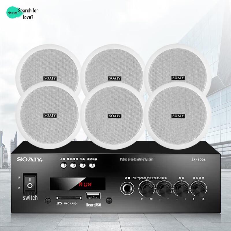 Soaiy SA-6006Y Bluetooth Ceiling Speaker System