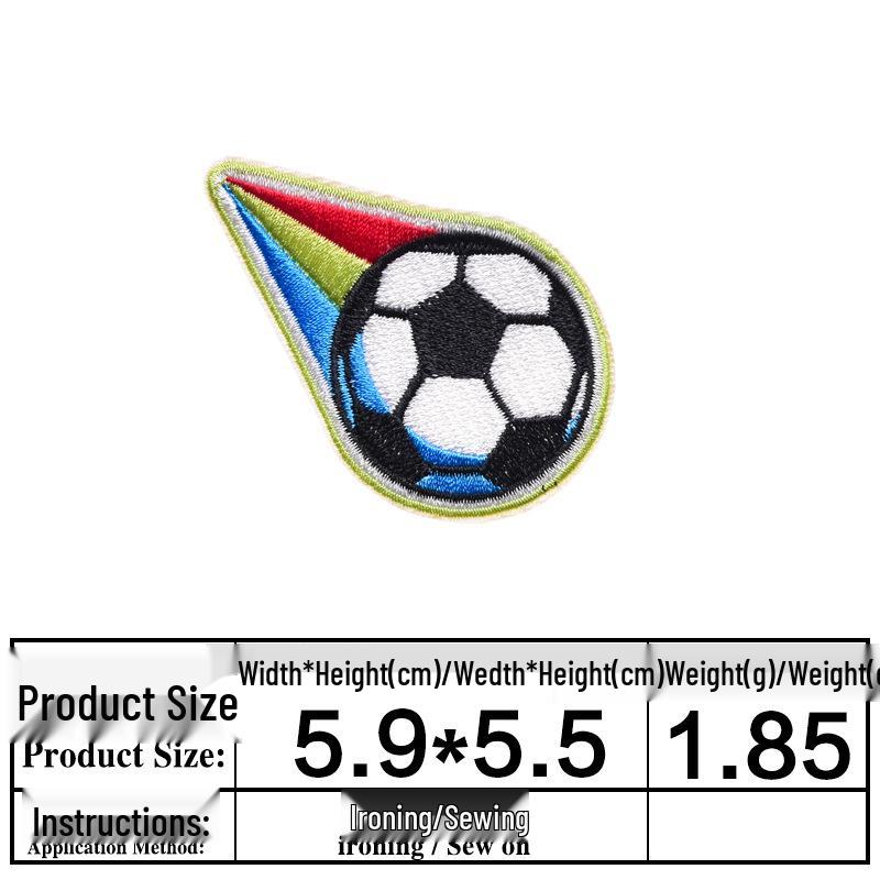 American Style Cartoon Rocket Basketball Embroidered Clothing Patch